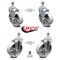 Service Caster Semi Steel Swivel TS Caster w/Roller Bearing-5" Wheel&12MM Stems-2 w/Brake, 4PK SCC-TS20S515-SSR-M1215-2-TLB-2 - alternate 4